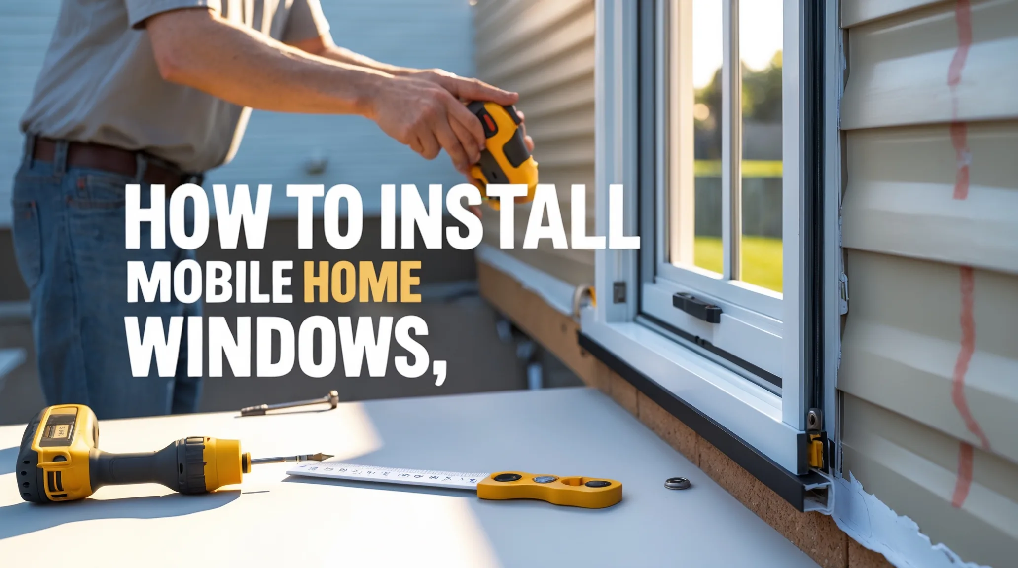 how to install mobile home windows