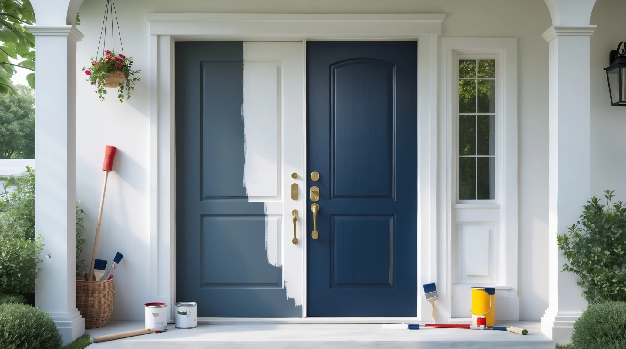 how to paint a fiberglass entry door